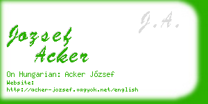 jozsef acker business card